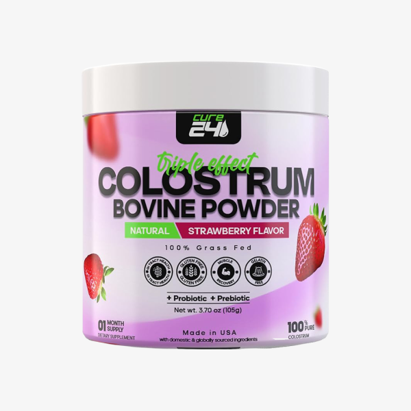 Cure24 Colostrum Supplement Superfood Strawberry